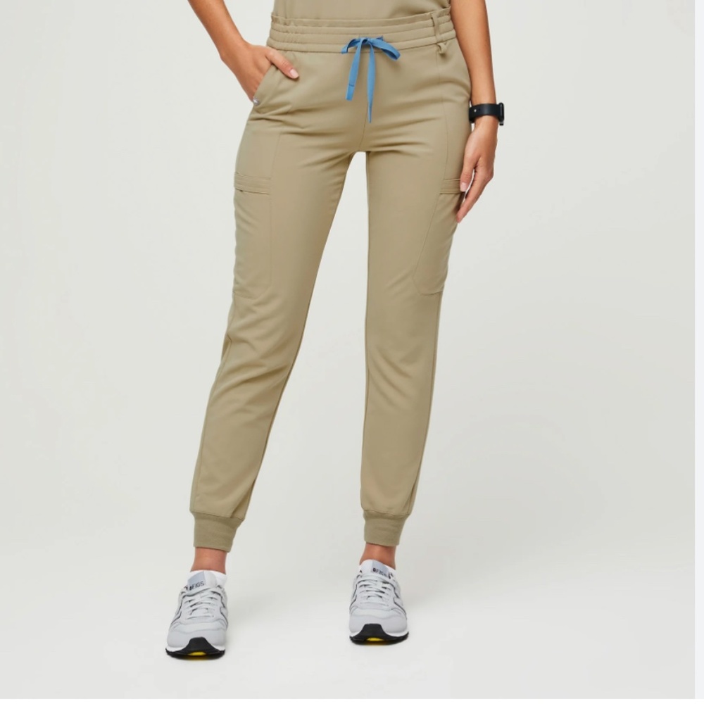 Figs High Waisted Zamora Jogger in Sand